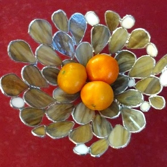 Personalized Stained Glass bowl by Crystal Dawn Co - Picture 1 of 3